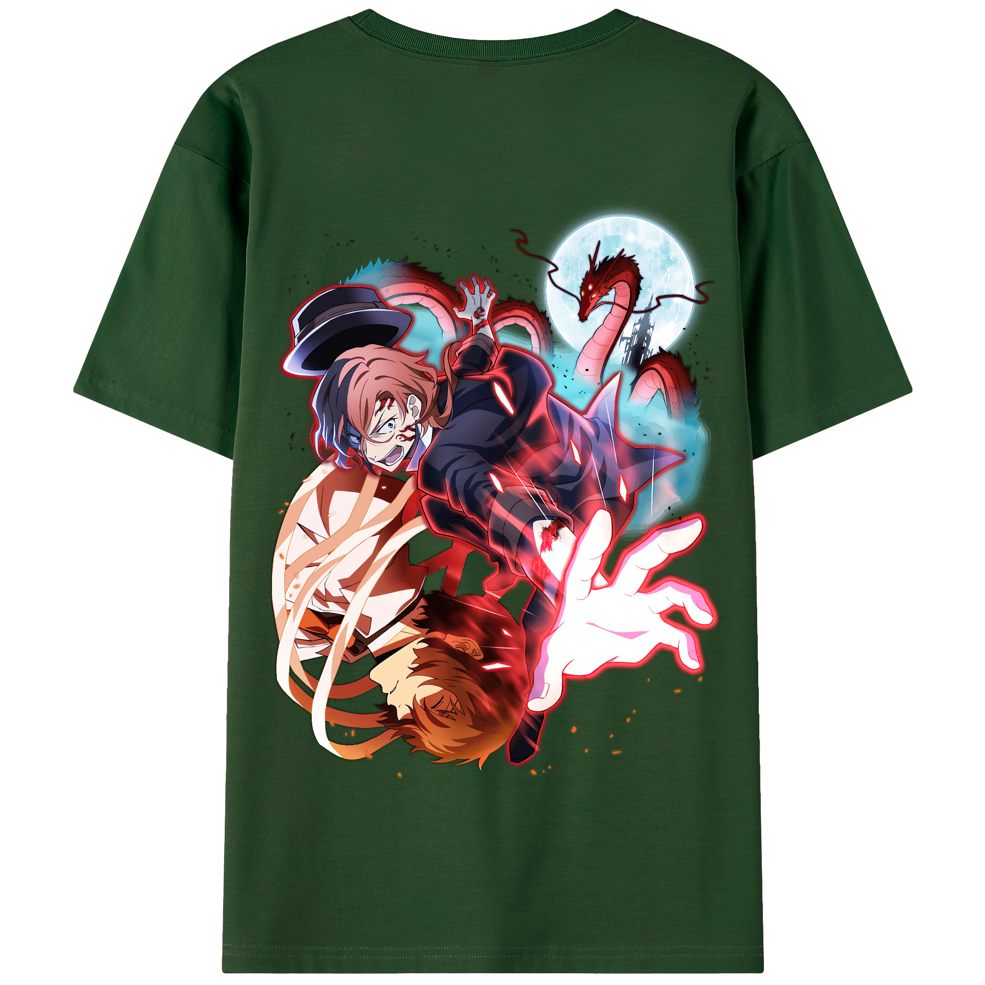 （画像用） 文豪ストレイドッグス Bungo Stray Dogs 綿100％半袖Tシャツ（背面プリント）
